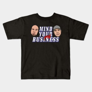 Mind Your F'N Business podcast logo w faces Kids T-Shirt